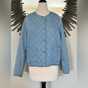 JJill Quilted Denim Jacket